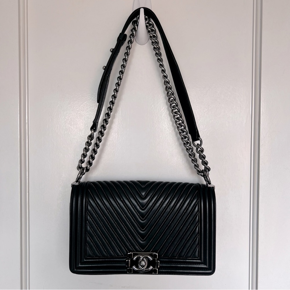 Chanel Chevron Medium Boy Bag